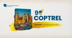 Capa: #PraTodosVerem: Na imagem aparece uma arte gráfica institucional para o "90º COPTREL", con...