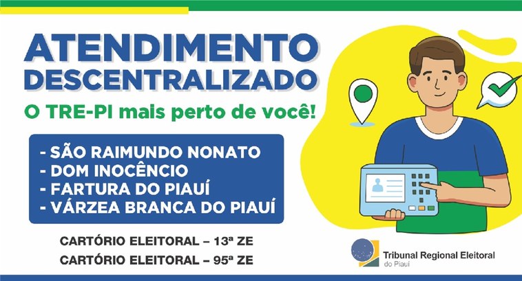 Atendimentos descentralizados em São Raimundo Nonato e regiões Confira a programação e se programe para completar sua biometria (foto, digitais e assinatura) o...