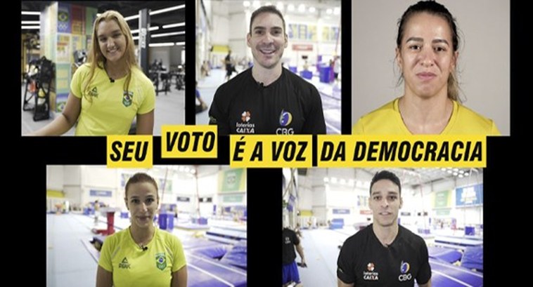 Atletas olímpicos participam de campanha para estimular o Voto Jovem Nomes como Jade Barbosa e Arthur Zanetti, campeões da ginástica artística, lembram a importância...