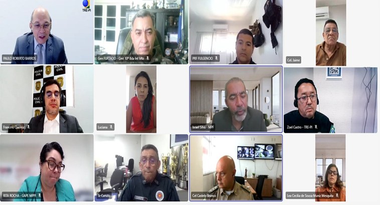 Representantes das forças de segurança se reuniram por videoconferência na manhã desta quarta-fe...