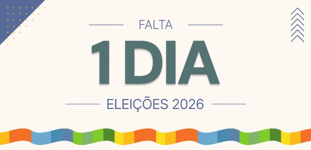 Identidade visual da contagem regressiva para as eleições 2026