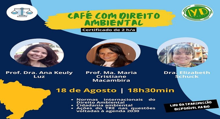 Núcleo Socioambiental convida para "Live Café com Direito Ambiental"