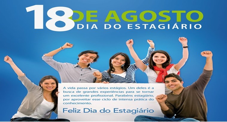 Parabéns, estagiária e estagiário! Neste 18 de agosto, Dia da Estagiária e do Estagiário, celebramos as nossas e os nossos colegas ...
