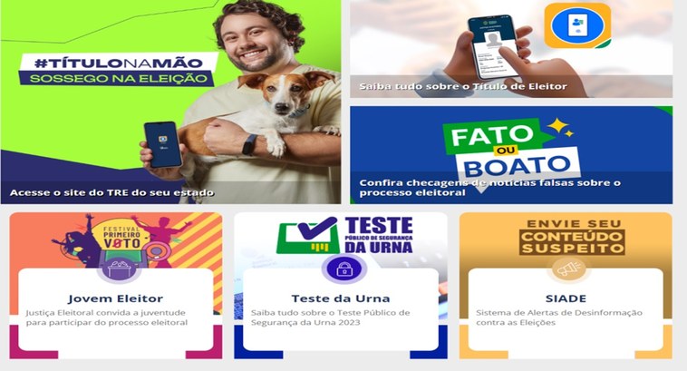 Portal da Justiça Eleitoral: Rápido e prático, encontre tudo sobre Eleições Acesse informações sobre temas como título de eleitor, desinformação, serviços eleitorais e cana...