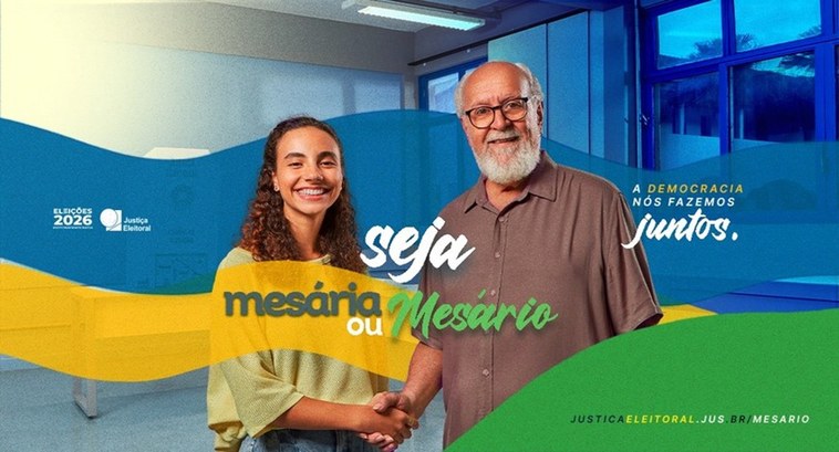 Seja Mesária Voluntária ou Mesário Voluntário nas Eleições 2026 Campanha da Justiça Eleitoral teve início nesta sexta (20/3) nas emissoras de rádio e TV buscand...