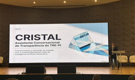 secretário de Tecnologia da Informação do TRE-PI, Anderson Lima, apresenta a assistente virtual ...