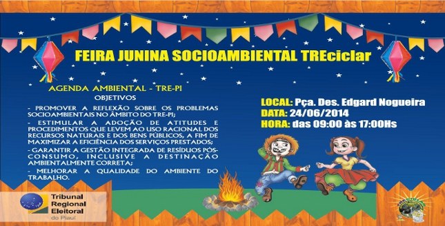 cartaz da feira junina 2014 TRE-PI