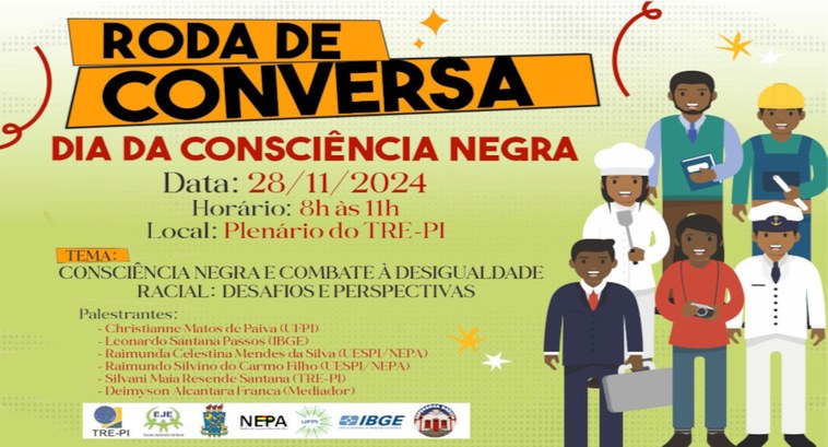 TRE-PI foto banner consciência negra Foto referente palestra discriminação racial