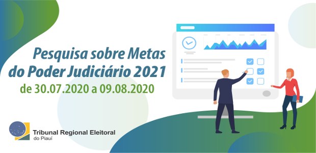 Banner referente pesquisa metas poder judiciário 2021