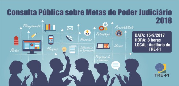 Foto banner referente convite consulta pública promovida pela Assessoria de Planejamento do TRE-PI.
