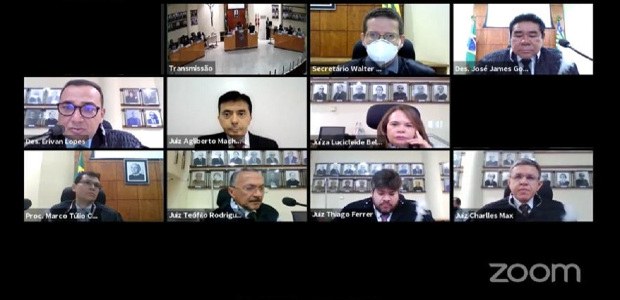 Foto referente aos julgamentos por videoconferência