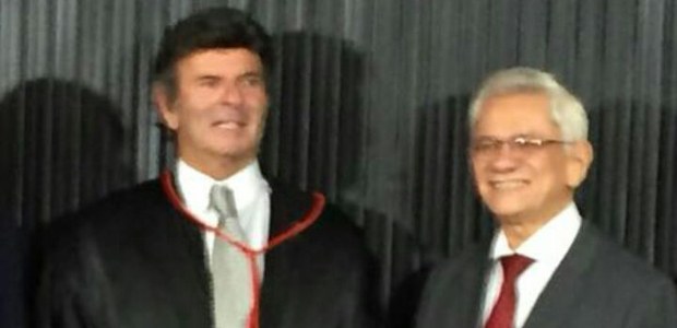 TRE-PI-foto-des. Landim e ministro Fux Foto por ocasião da posse do Ministro Luiz Fux