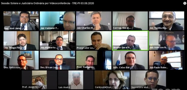 TRE-PI foto juiz Teófilo Rodrigues Foto referente a sessão virtual de posse do juiz Teófilo
