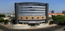 Foto vista aérea do novo edifício sede do TRE-PI