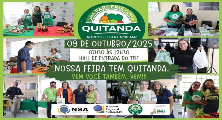 Vem aí a 4ª Edição da "Nossa Feira Piauí Sustentável" Nova edição do evento será nesta quinta-feira (9/10) na sede do TRE-PI unindo consumo consciente...