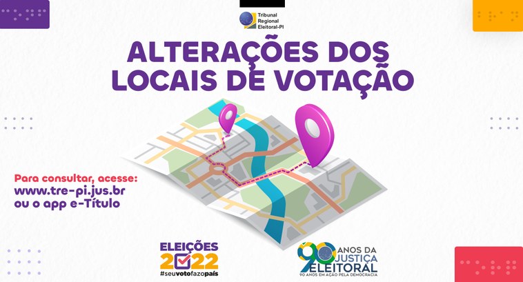 Banner de ilustração da matéria sobre alterações nos locais de votação do Piauí