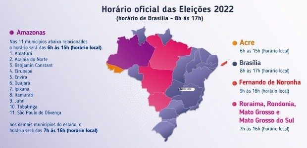 Horário oficial das eleições 2022 Horário oficial das eleições 2022