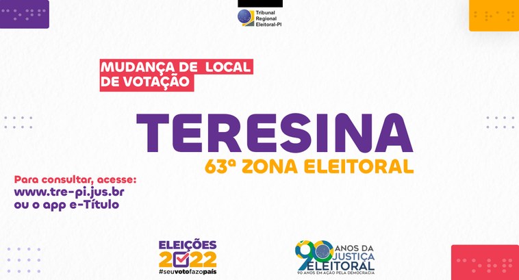 Importante: Alteração em seções eleitorais - 63ª Zona Eleitoral - Teresina ...