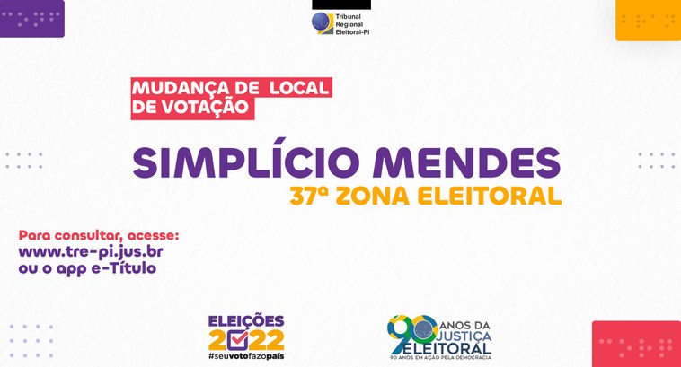 Mudança de Local de Votação - Simplício Mendes - 37 Zona