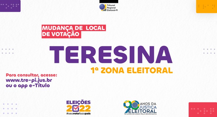 Mudança de Local de Votação - Teresina - 1 Zona
