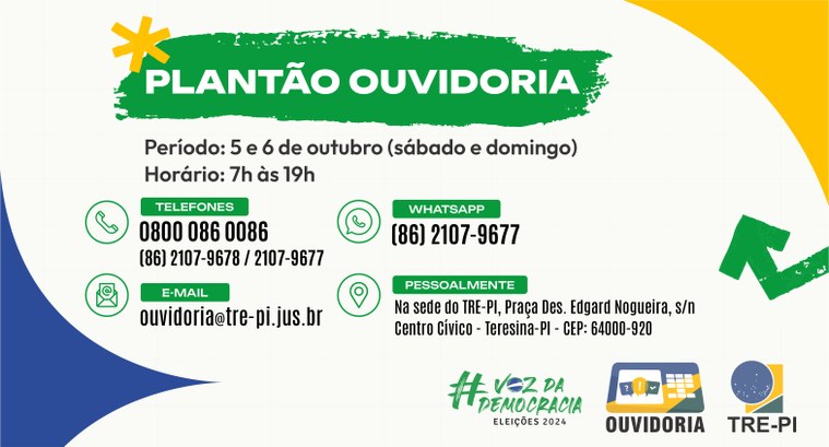 Plantão Ouvidoria Eleições 2024 ...