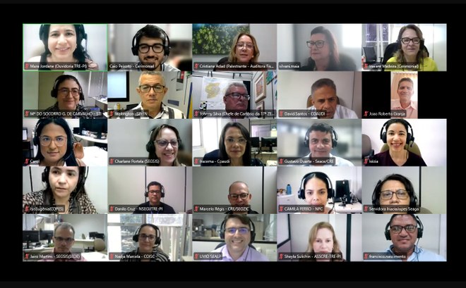 Encontro virtual da palestra "“Liderança responsável em períodos de maior exigência institucional”.
