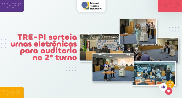 Sorteadas seções cujas urnas serão auditadas no domingo Esta é mais uma barreira de segurança que garante a confiabilidade e a lisura da votação eletrôn...