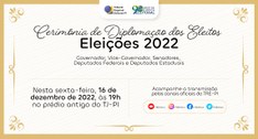 Evento presencial é fechado ao público externo que poderá acompanhar a cerimônia de forma online...